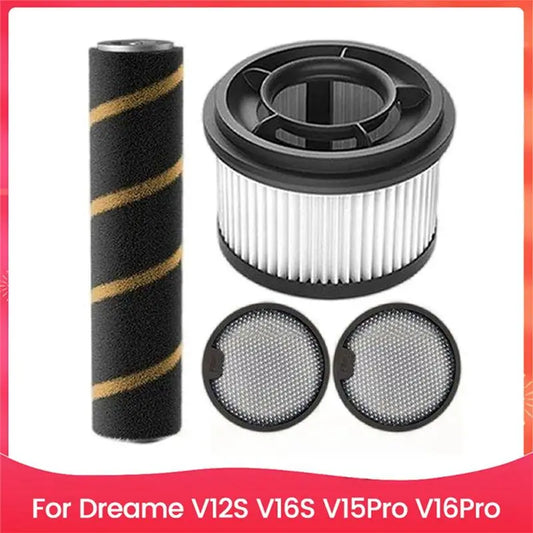 A36T-Vacuum Brush HEPA Filter Replacement Fit For Dreame V12S V16S V15pro V16pro Vacuum Cleaner Parts Washable Roller Brush Filt Peaceful Pleasures Health and Wellness AS Shown