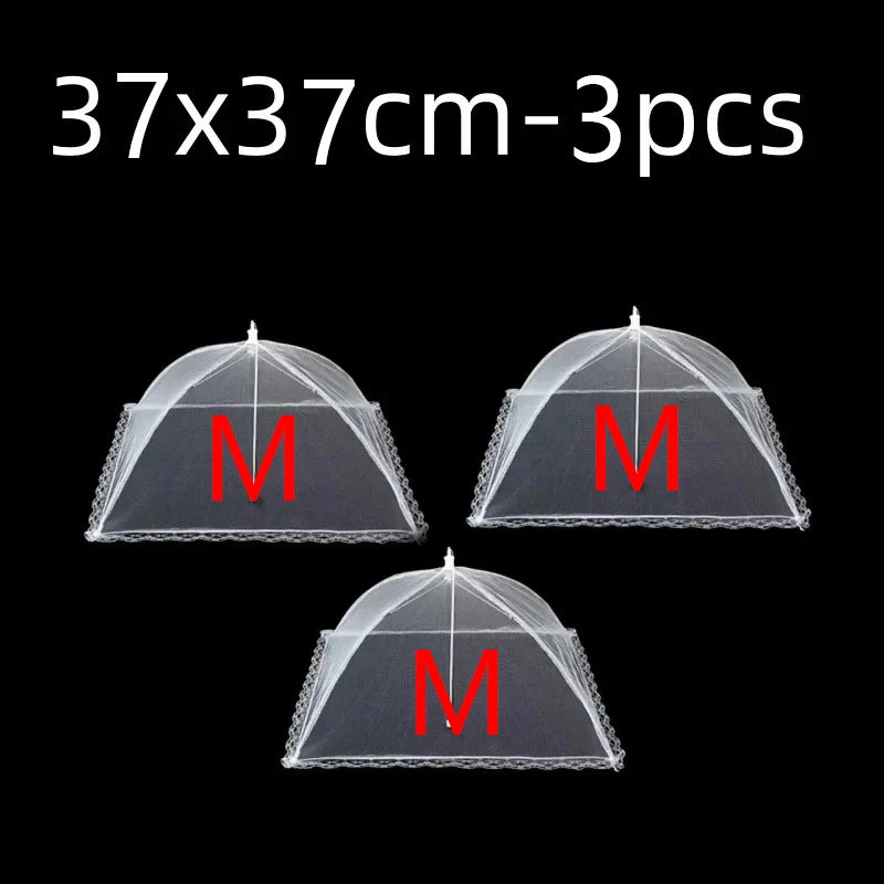Collapsible Mesh Food Cover – Pop-Up Fly Screen Tent for Outdoors & BBQ Peaceful Pleasures Health and Wellness 14inch 38x38cm 3pcs