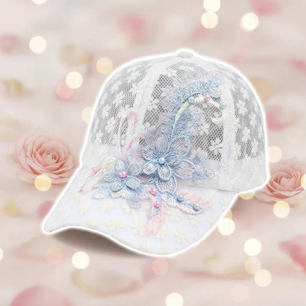 Women's Lace Floral Baseball Cap – Breathable & Adjustable