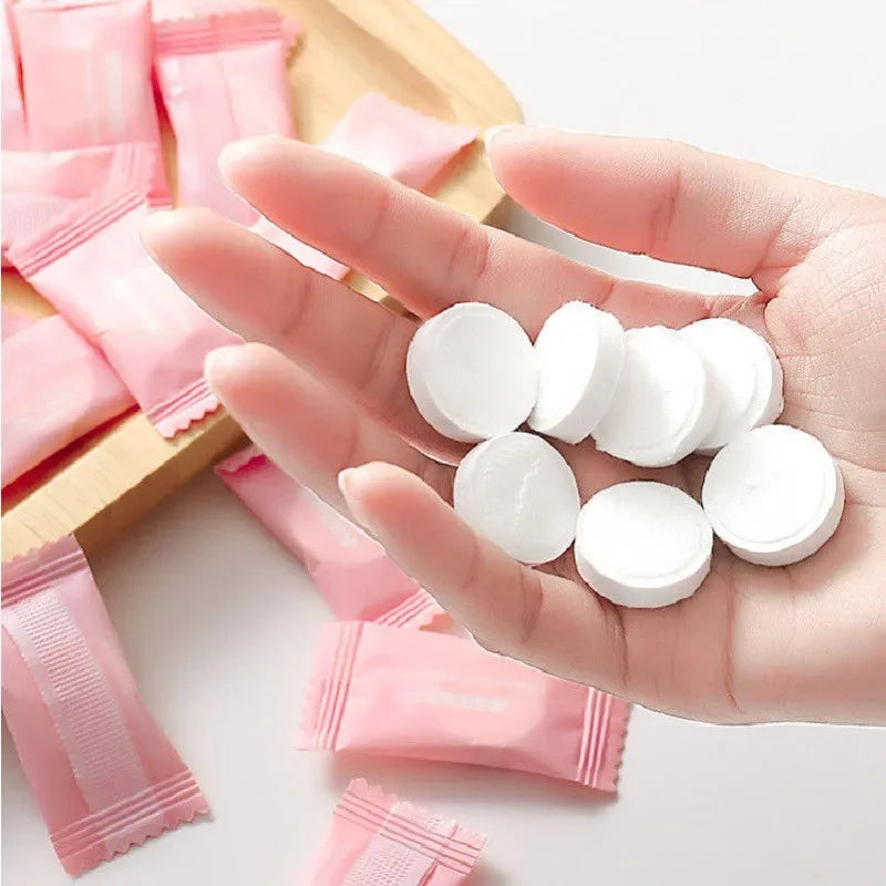 Disposable Compressed Cotton Face Towels – 50/100pcs Travel Wipes