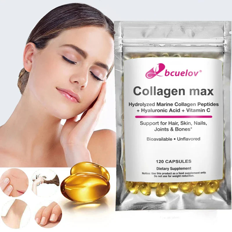 Marine Collagen Peptides with Hyaluronic Acid & Vitamin C – 60ct