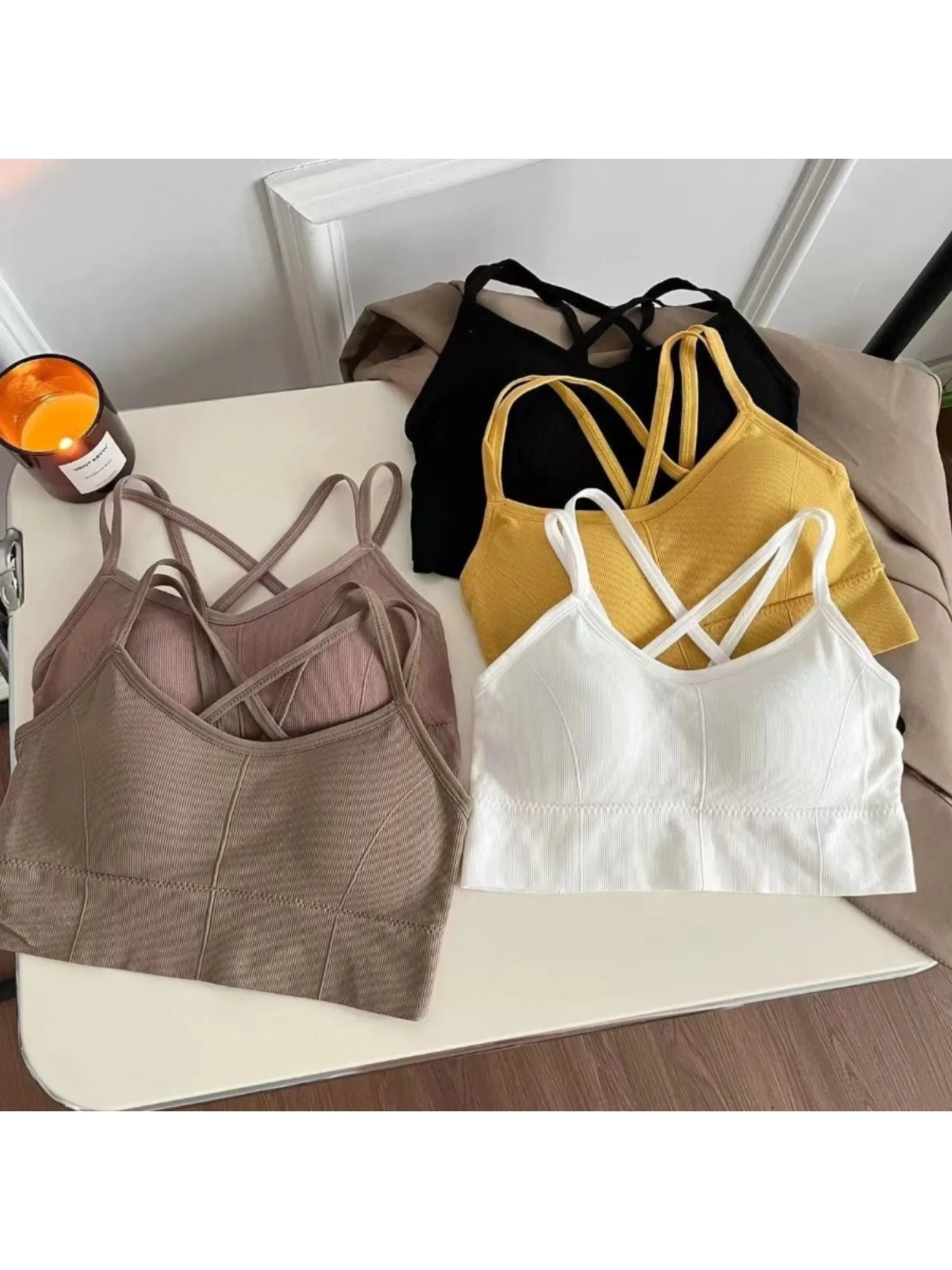 Women's Cross Back Sports Bra Tank Top | Yoga & Fitness