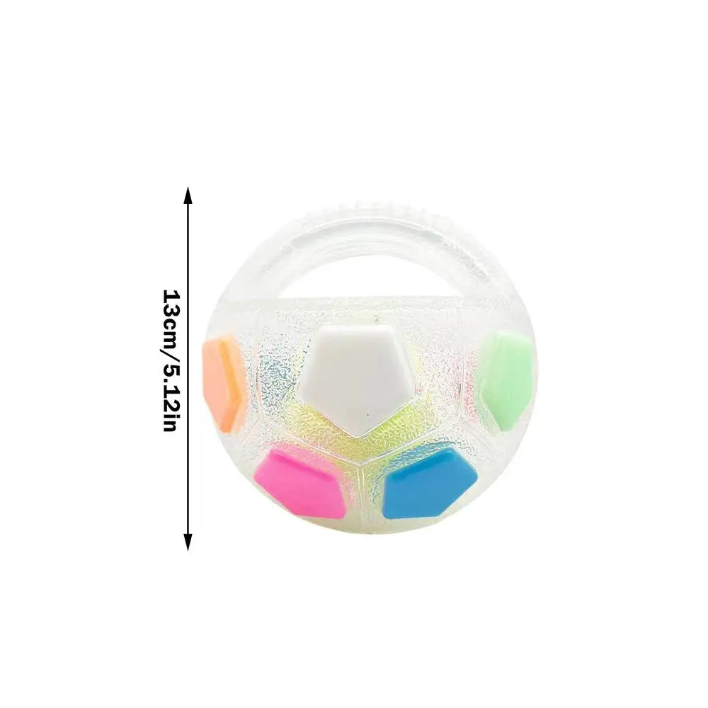 New football tennis ball shaped pet dog toys durable teething relief to accompany outdoor training squeak toys Peaceful Pleasures Health and Wellness Transparent