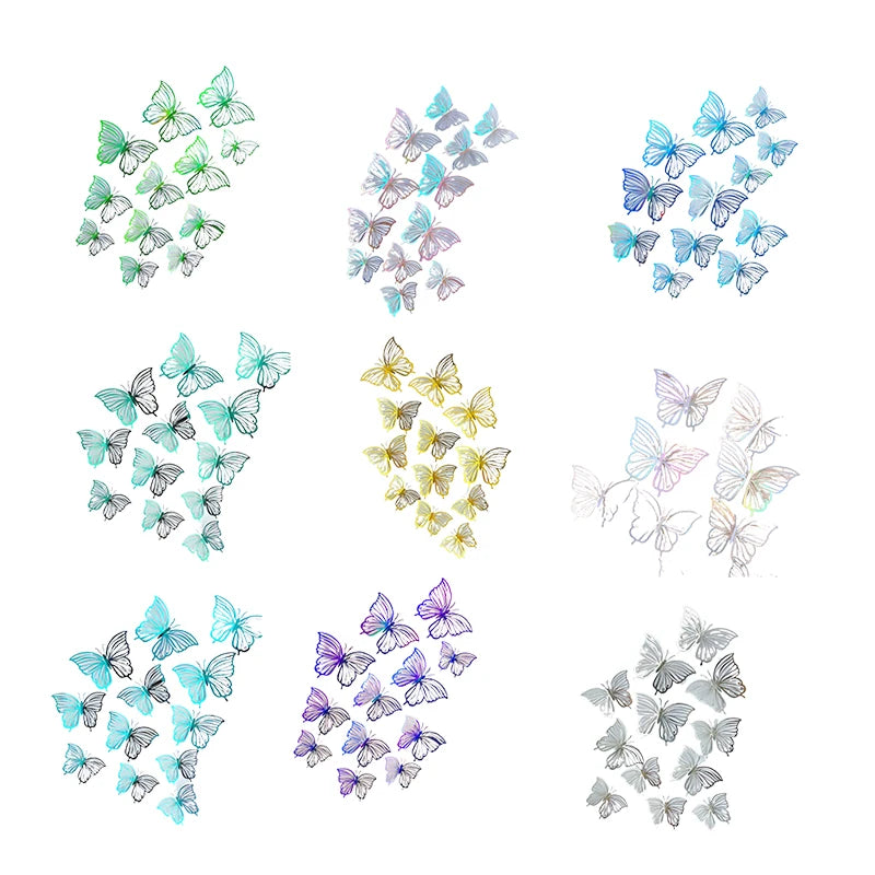 3D Butterfly Wall Stickers 12-Pack | Hollow Carving Home Decor