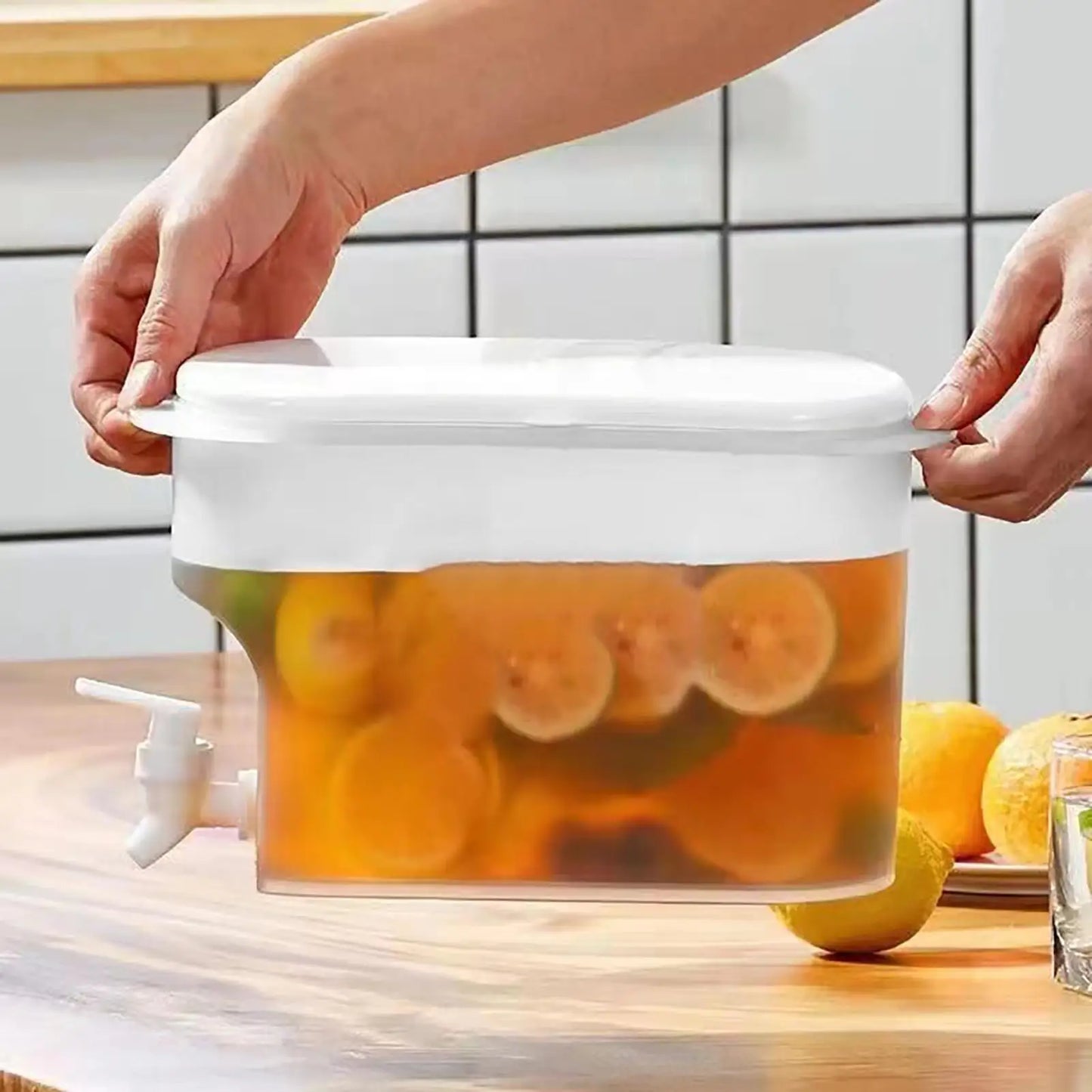 2.8L Fridge Drink Dispenser with Faucet | Beverage Pitcher
