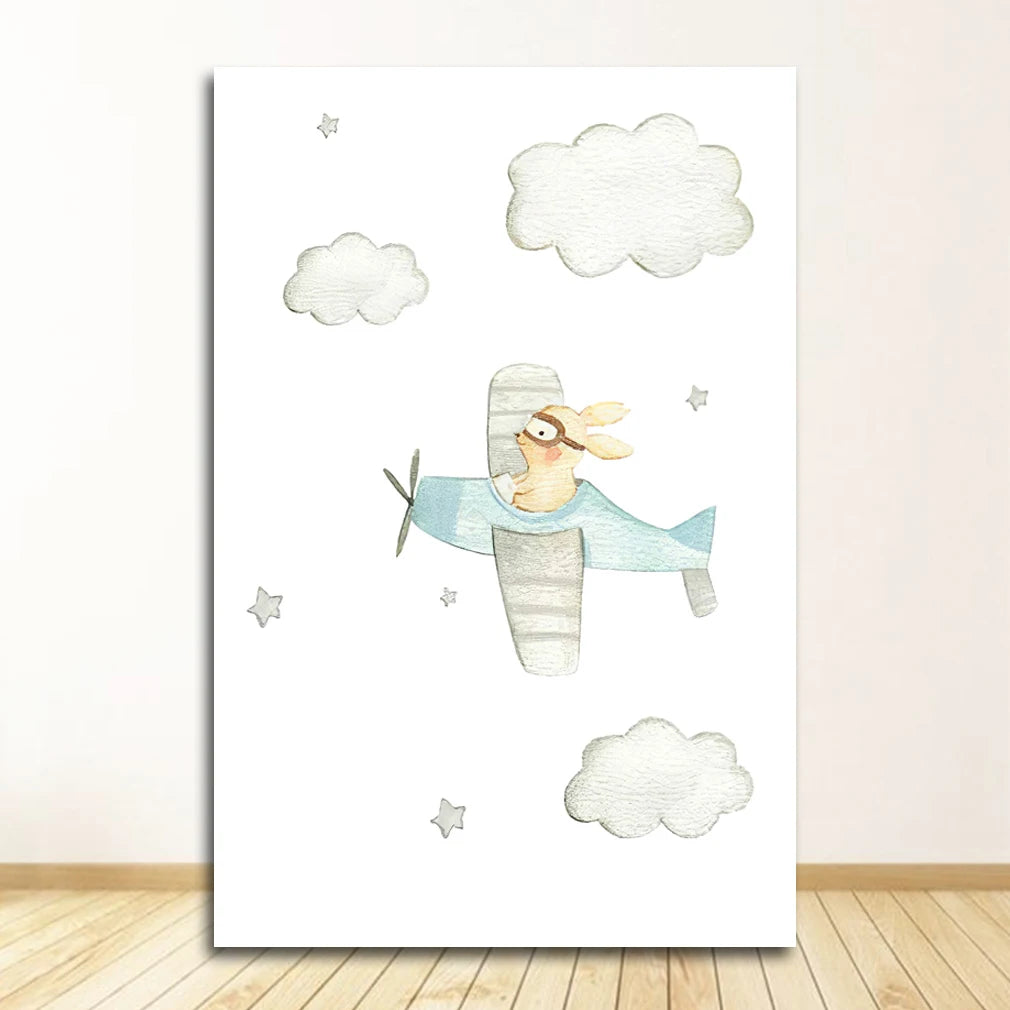 nursery print art decor paintings canvas livingroom Wall pictures for girls baby boy decoration bedroom poster animal Elephant Peaceful Pleasures Health and Wellness