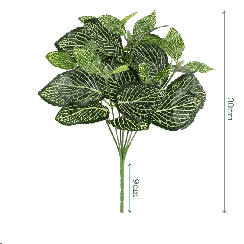 Artificial Silk Leaf Bundle – Fake Plants for Wedding & Home Decor