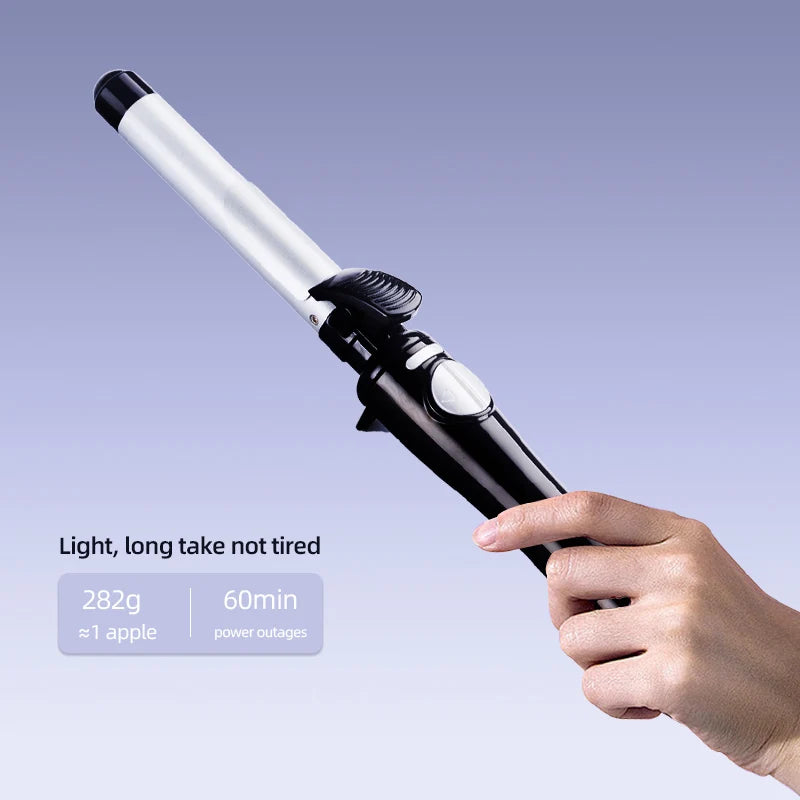 360 Aluminum Wavy Automatic Rotating Electric Curling Iron Straightener PTC Heating 9 Temperature Settings All Hair Household Peaceful Pleasures Health and Wellness