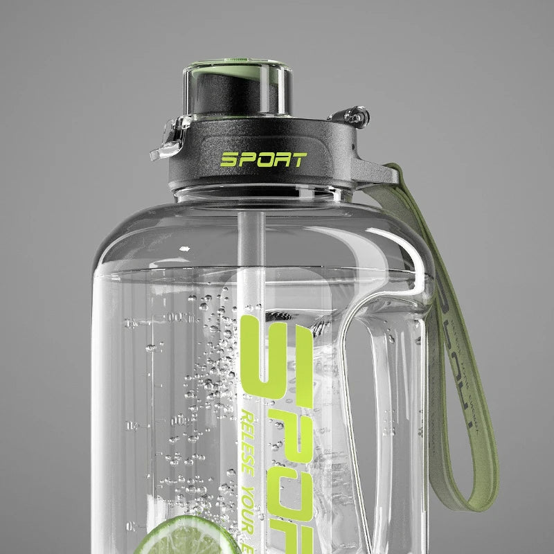 Extra Large 1700ml Sports Straw Water Bottle – BPA-Free Sports Water Bottle Peaceful Pleasures Health and Wellness