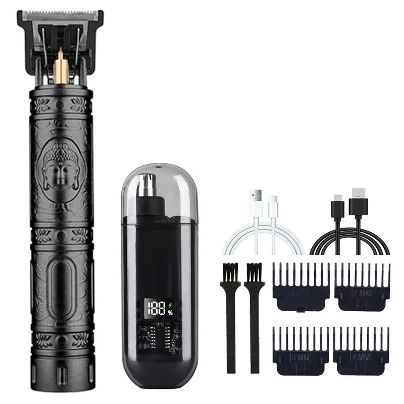 XMSJ T9 Electric Hair & Nose Trimmer for Men – USB Rechargeable