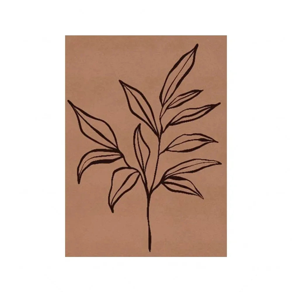 Burnt Orange Boho Abstract Canvas Wall Art | Terracotta Print Canvas Wall Art Print Peaceful Pleasures Health and Wellness 8 20x30cm Unframed