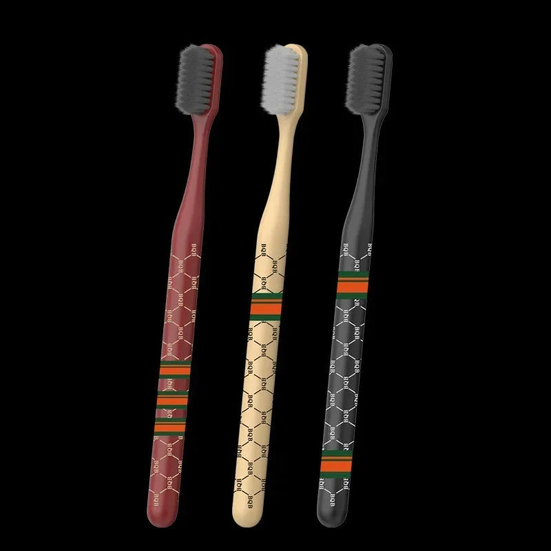 Card Set of 6 Soft Bristle Toothbrushes Bristle Wide Head Toothbrush Soft Bristle Toothbrush Cleaning Care Peaceful Pleasures Health and Wellness