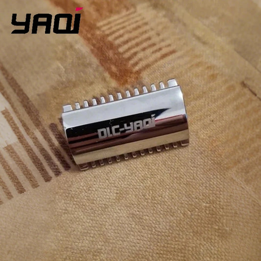 2026 Hot Sale！YAQI Chrome Color Open Comb Shaving Razor Head For Mens 0.20mm Blade Gap Minimalism Safety Razor For Male Peaceful Pleasures Health and Wellness