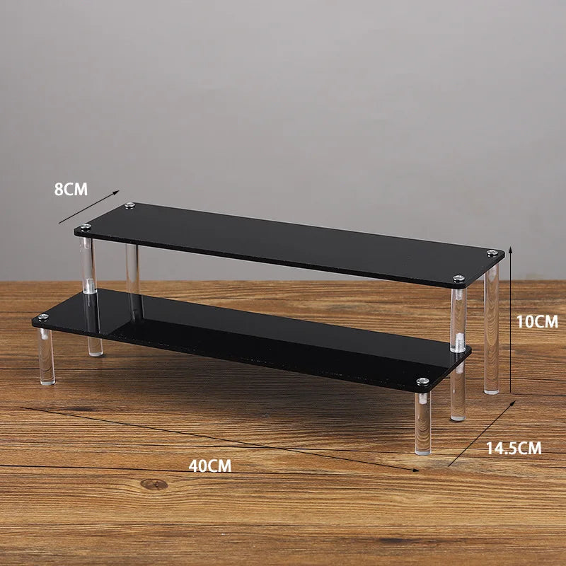 1-5 Tier Acrylic Display Stand Clear Riser Rack Cupcake Perfume Doll