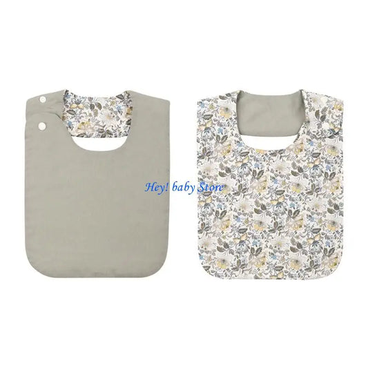 Floral Vintage Double-Sided Cotton Baby Bib for Newborns Baby Bib Peaceful Pleasures Health and Wellness