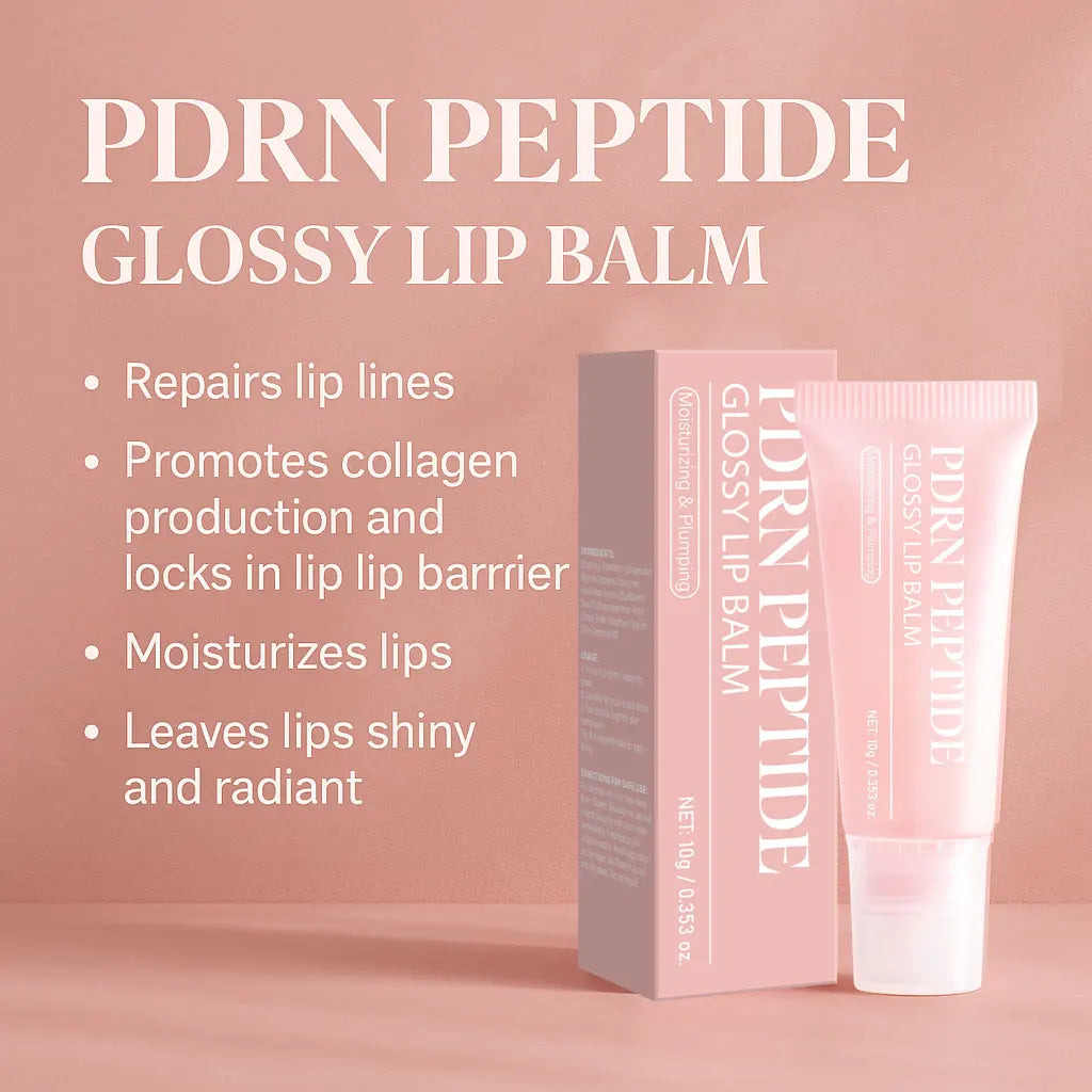 PDRN Peptide Jelly Gloss Balm,Moisturizing Lip Gloss with Pink Peptide, Hyaluronic Acid, Ceramide for a Plump, Glossy Lips 10g Peaceful Pleasures Health and Wellness