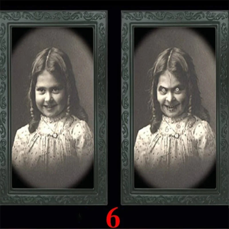 3D Changing Face Ghost Picture Frame Halloween Horror Decoration