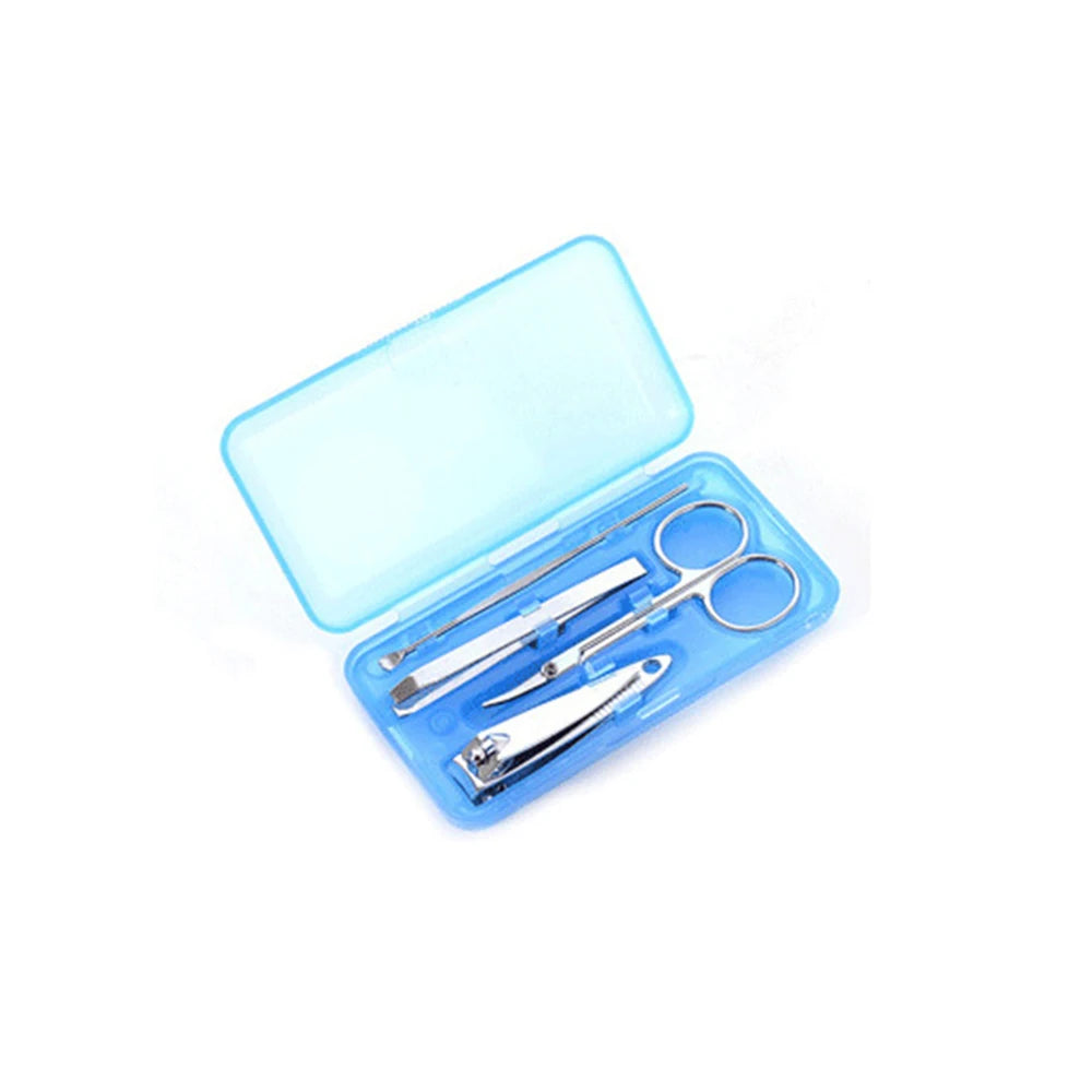 4Pcs Portable Nail Clipper Set, Stainless Steel Manicure Kit with Case, Travel Nail Grooming Tools for Home & Travel Peaceful Pleasures Health and Wellness