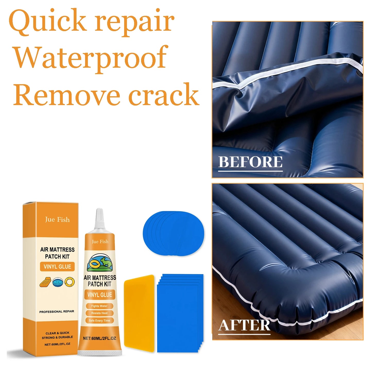 60ml Inflatable Mattress Repair Kit | Waterproof Patch Adhesive