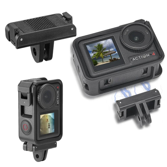 VeFly Magnetic Two Claw Adapter 1/4" Thread – DJI Action 4 & 3 Camera Mount Adapter Oasis Select