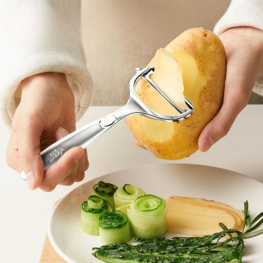Stainless Steel Peeler Kitchen Potato Peeler Household Multifunctional Vegetable Fruit Peeling Tool Kitchen Accessories Peaceful Pleasures Health and Wellness