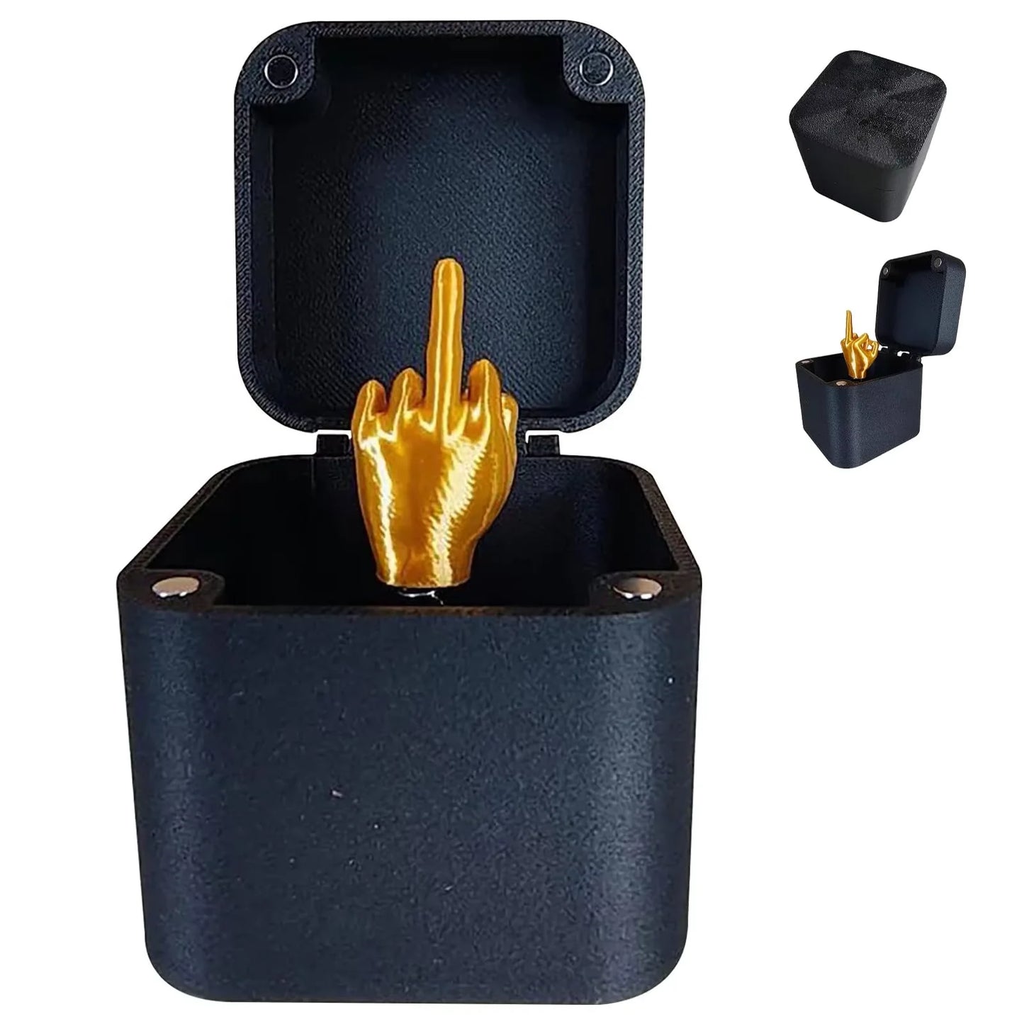 Funny Middle Finger Prank Gift Box – Novelty Desk Decor