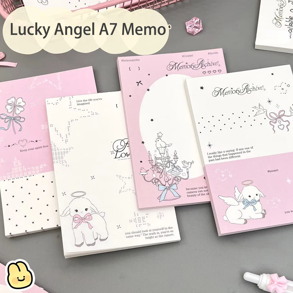 50 Sheets Lucky Angel A7 Memo Book Appearance Ins Non Sticky Portable