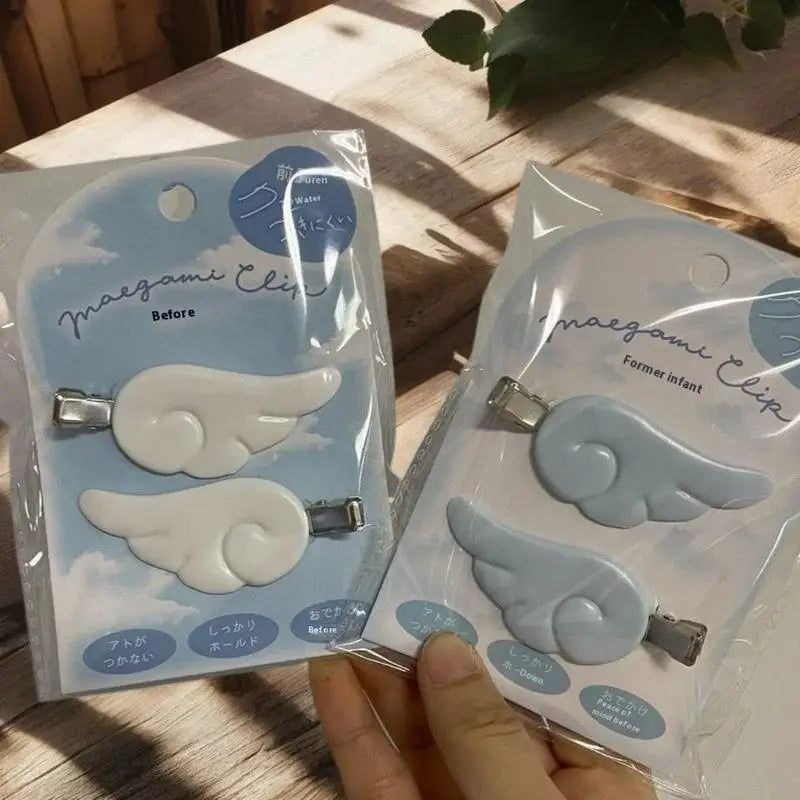 Kawaii Angel Wing Hair Clips – Y2K Japanese Barrettes (1 Pair)