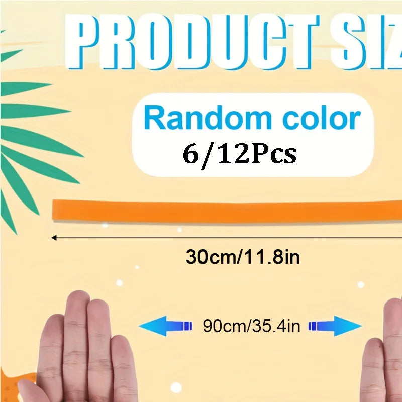 Silicone Elastic Bands for Planners, Cooking & Bags – 6/12 Pcs