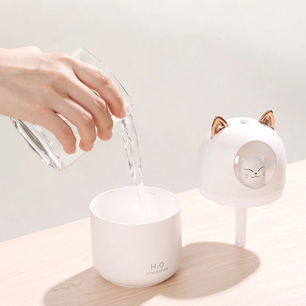 USB Mini Humidifier & Aroma Diffuser with LED Night Light