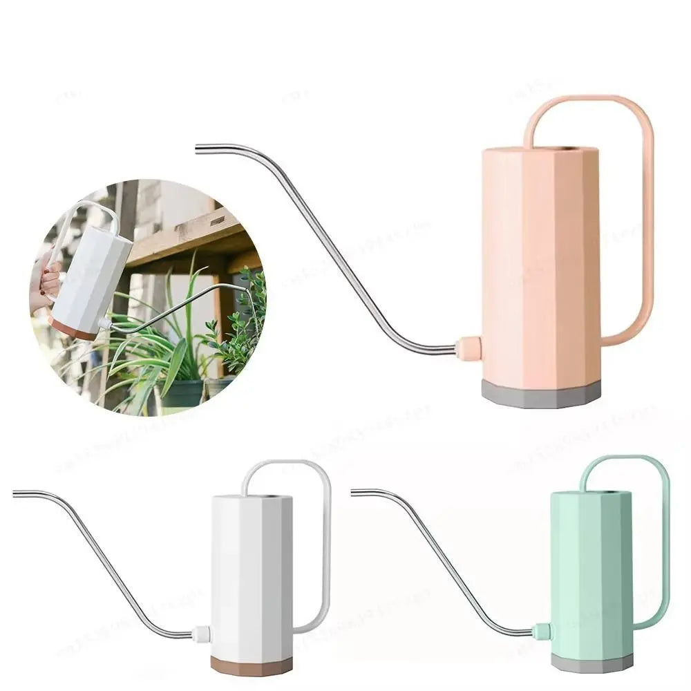 1.2L Watering Can – Long Spout, Stainless Steel & Removable Nozzle