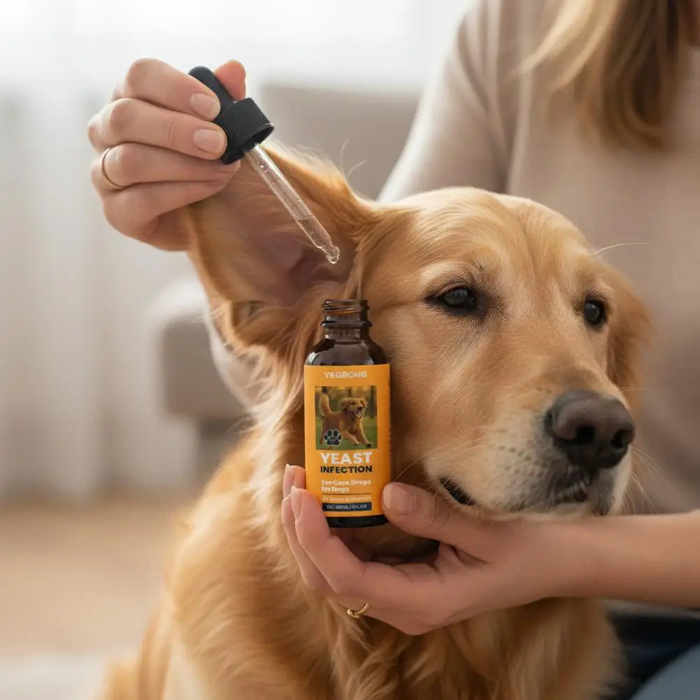 Pet Ear Care Drops Dogs & Cats | 60ml Daily Ear Cleaner