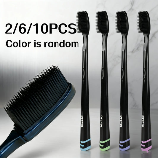 2/6/10Pcs Random Color Silicone Bristle Deep Cleaning Outdoor Travel Convenient Toothbrush Home Essential Holiday Gift Great Cleaning Power Christmas Gift Peaceful Pleasures Health and Wellness