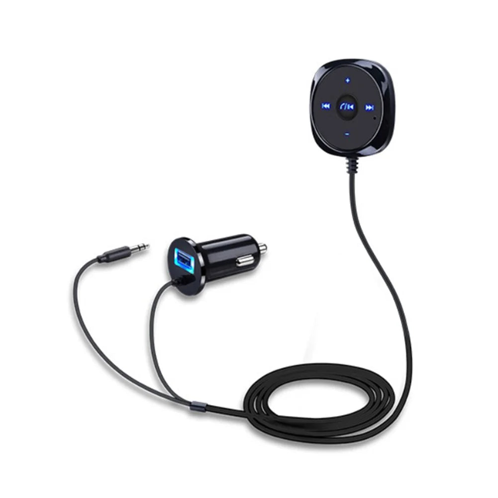Car Bluetooth-compatible Audio Receiver Wireless Bluetooth-compatible Music Receiver for Car Stereo with AUX IN Auto Accessories Peaceful Pleasures Health and Wellness
