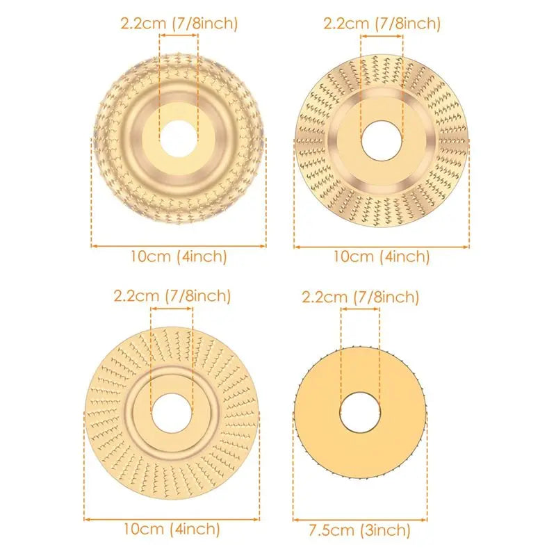 A36T-13Pcs Wood Carving Disc Set Bushing Angle Grinder Wood Grinding Wheel Burr Rasp Polishing Rotary Tool Accessories Peaceful Pleasures Health and Wellness