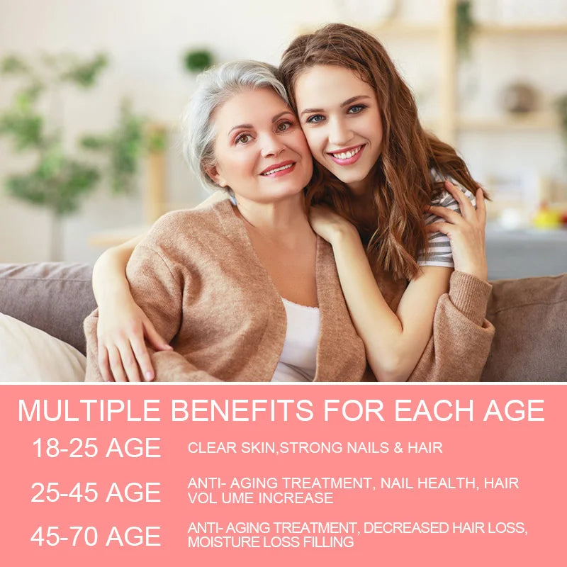 Mulittea Biotin & Collagen Capsules for Hair, Skin & Nails Dietary Supplement Peaceful Pleasures Health and Wellness