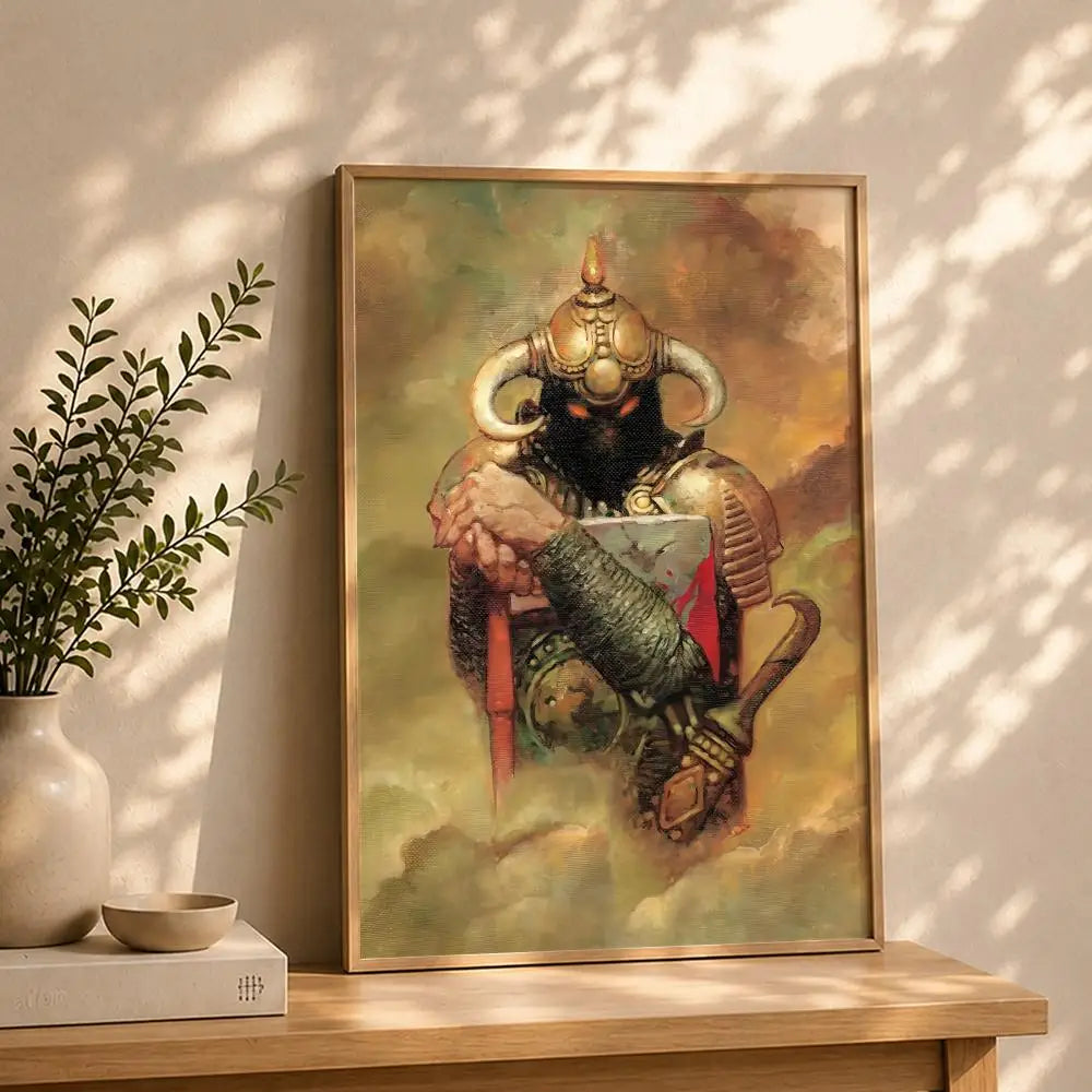 Frank Frazetta HD Poster – Self-Adhesive Waterproof Wall Art Wall Art Poster Peaceful Pleasures Health and Wellness White9 30X40cmNoframe