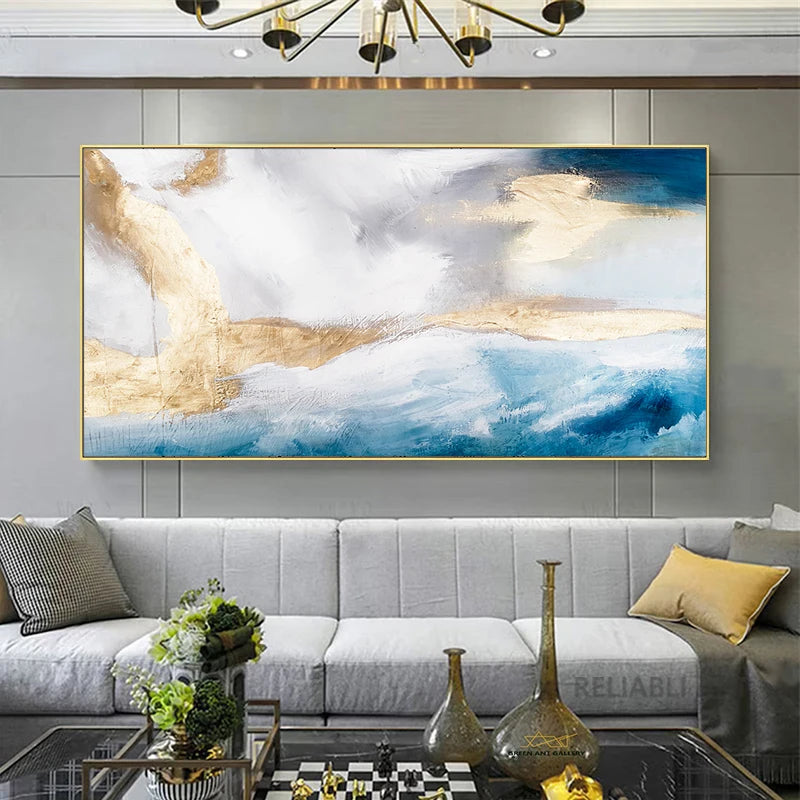 Wall Painting Abstract Golden Art Wall Pictures For Living Room Canvas Painting Home Decor Posters And Prints Vintage Cuadros Peaceful Pleasures Health and Wellness zl1 5 20x40cm