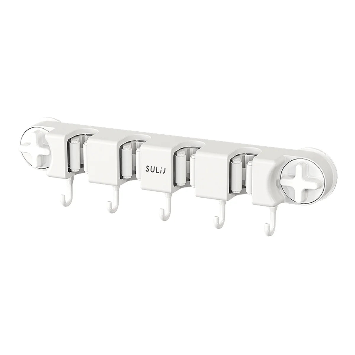 1pcs Suction Cup Mop Clip - No-Drill Wall Mount for Bathroom Kitchen and Garage Organization Mop And Broom Storage Cabinet Peaceful Pleasures Health and Wellness White L