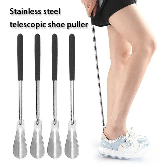 Retractable Long Handle Shoe Horn | Stainless Steel 31–65cm Shoe Horn Peaceful Pleasures Health and Wellness
