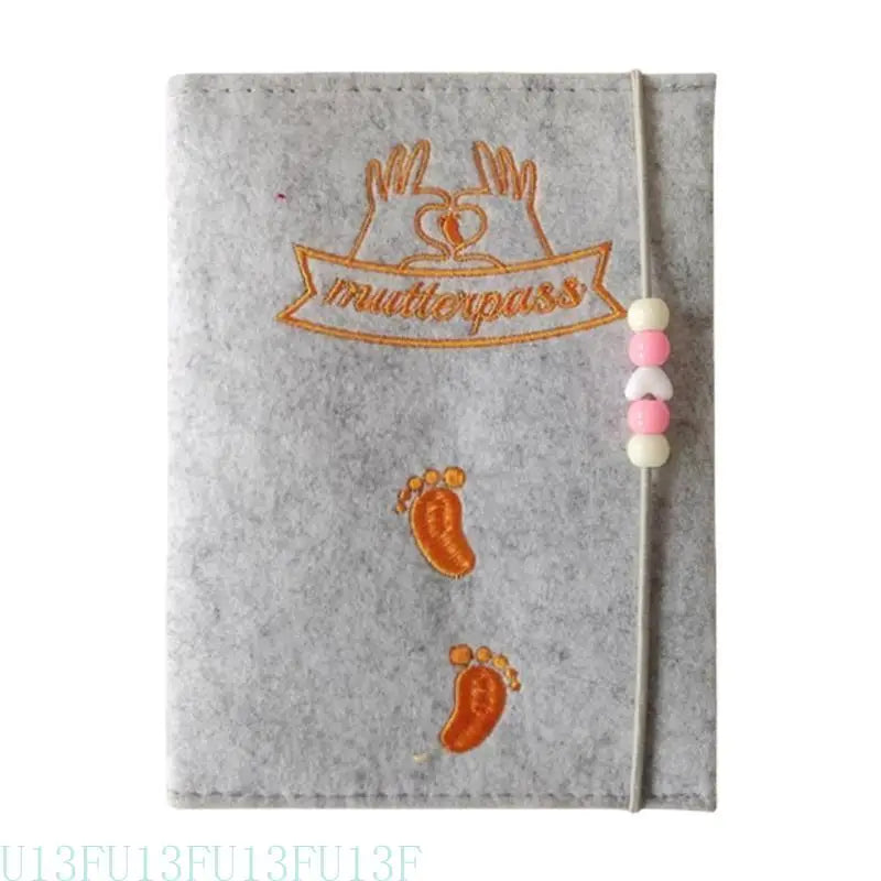 Felt Maternity Card Holder & Insurance Sleeve with Pocket