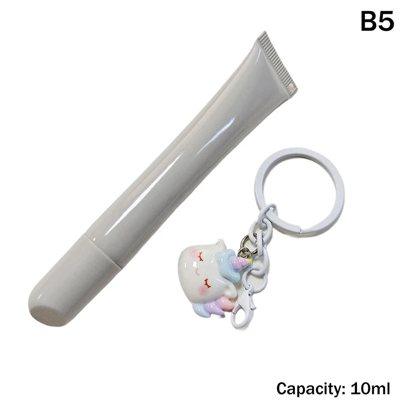 Refillable Lip Gloss Tube with Keychain | 10/15ml DIY