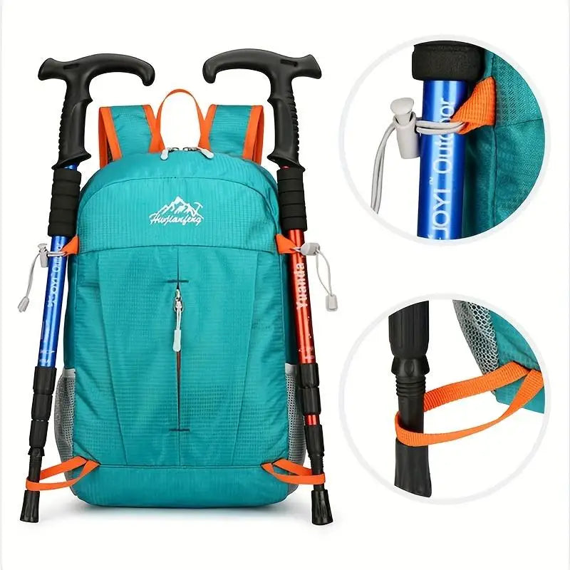 Outdoor Backpack Lightweight Foldable Travel Bag, Bicycle Compatible Pack for Hiking Camping Cycling, Versatile Use for Adventur Peaceful Pleasures Health and Wellness