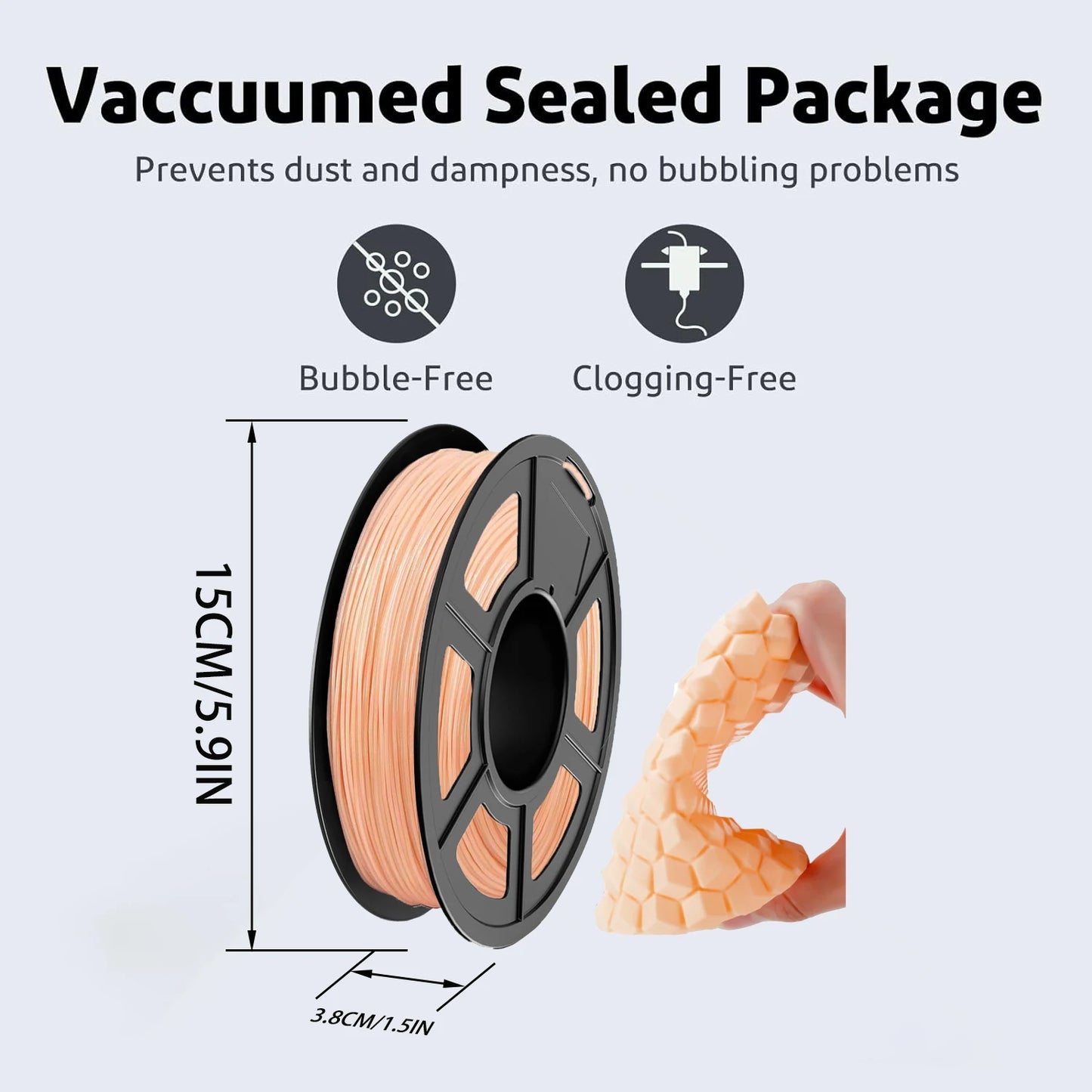 TPU Filament 95A Skin Tone 1.75mm 250g | Flexible 3D Printing