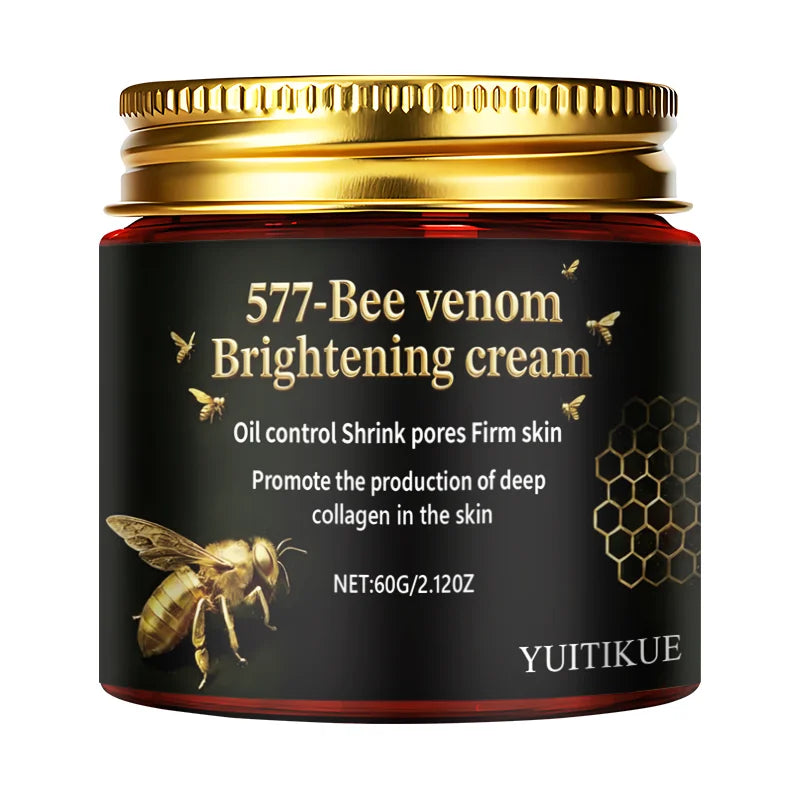 YUITIKUE 577 Bee Venom Brightening Cream 60g Oil Control, Pore Shrinking & Firming for Collagen Boost & Glowing Skin Peaceful Pleasures Health and Wellness 1pc