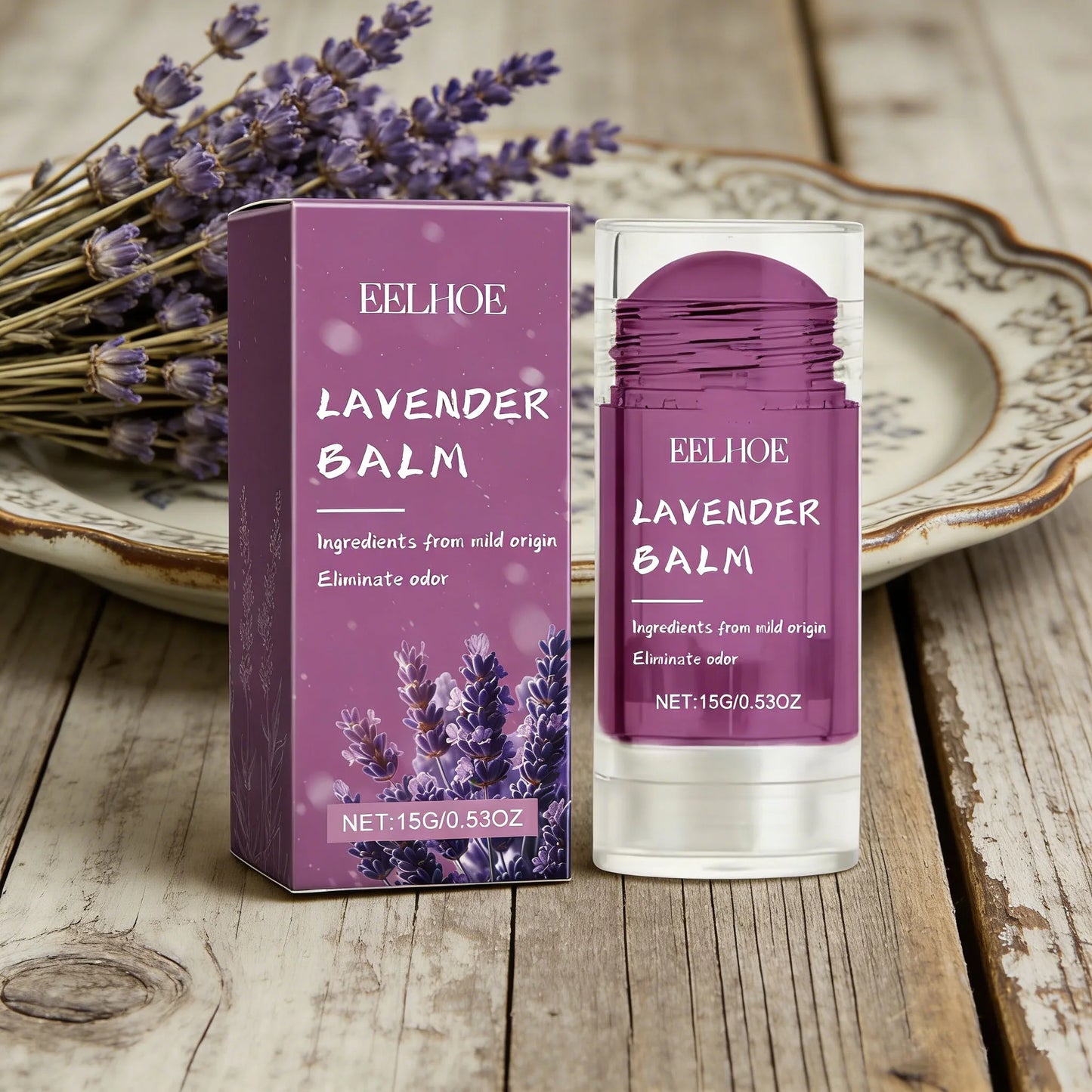 Lavender Solid Perfume Balm 15g | Alcohol-Free Long-Lasting Scent