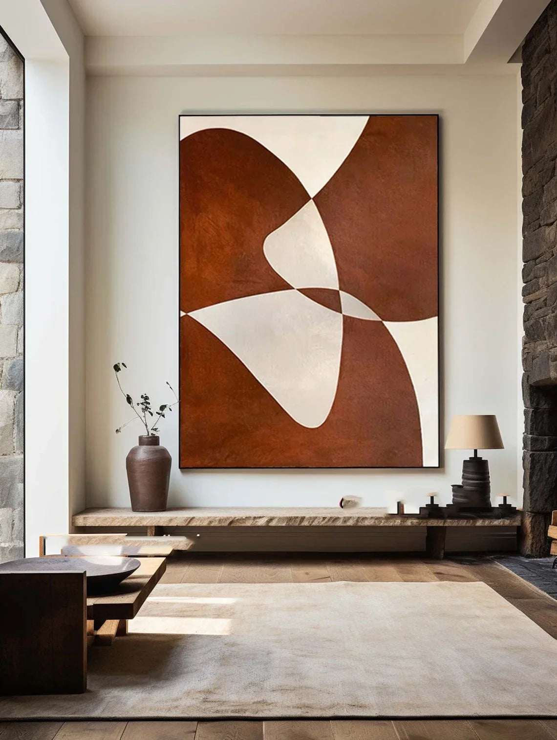 Large Handmade Painting Original Beige And Brown Abstract Painting Beige Texture Painting Canvas Wall Art For Living Room Dec Peaceful Pleasures Health and Wellness G 40x60cm Unframed