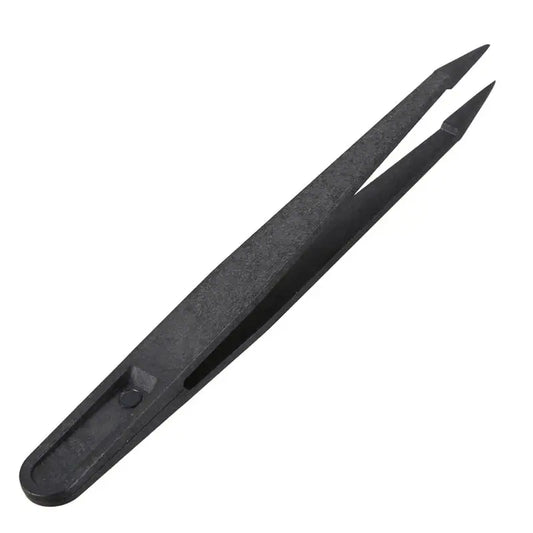 50-Pack Anti-Static Tweezers | Black Plastic Tip, 12cm Anti-Static Tweezers Peaceful Pleasures Health and Wellness black