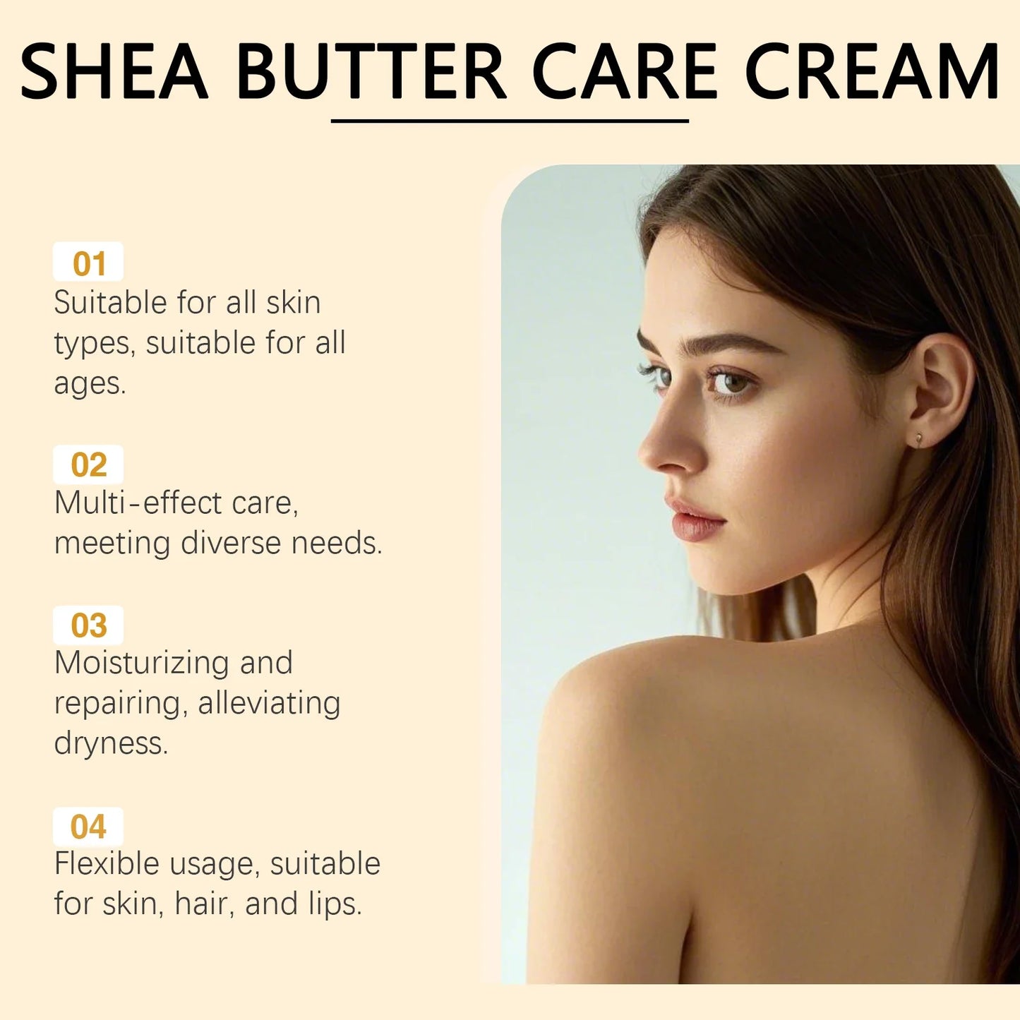 Shea Butter & Vitamin E Soothing Cream – Face & Body 120g Moisturizing Body Cream Oasis Select