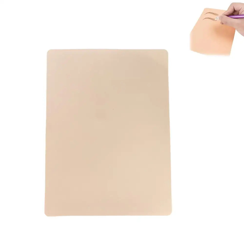 Double-Sided Silicone Tattoo Practice Skin – Blank Eyebrow Tattoo Fake Skin 1mm Peaceful Pleasures Health and Wellness skin color-1PCS